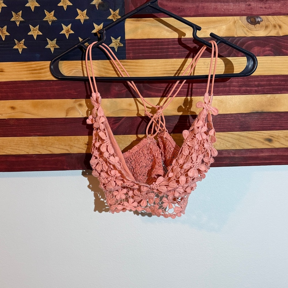 Free People Pink Lace Bralette